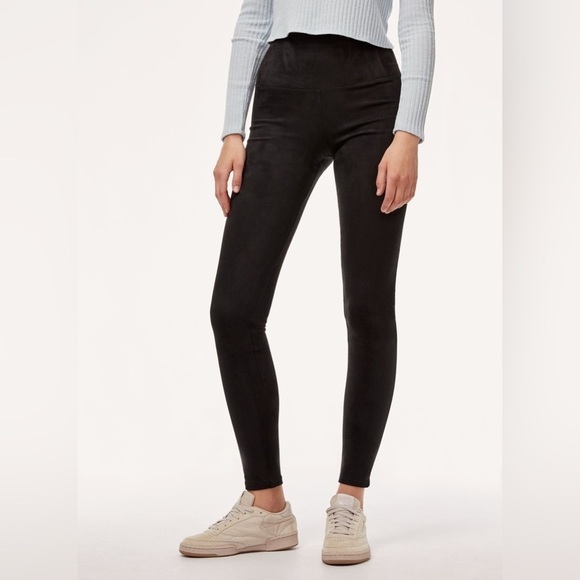 Aritzia Wilfred Free Daria Pant Brown Vegan Suede Size Small - Picture 1 of 14